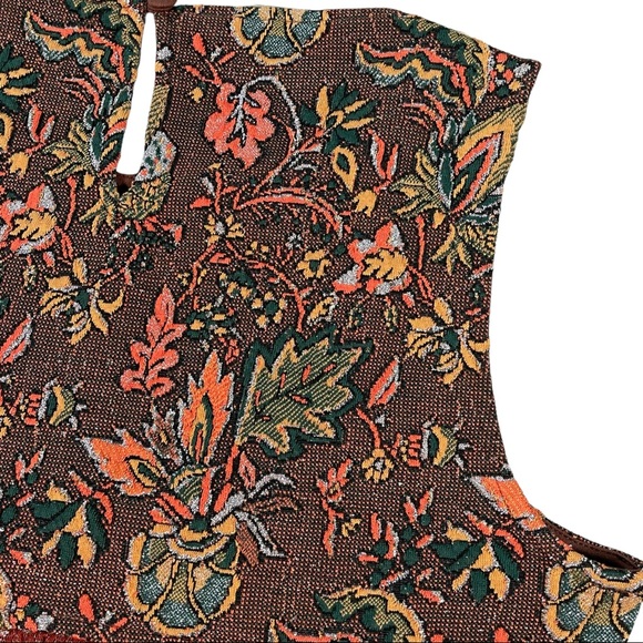 Eva Franco Anthropologie size small sleeveless  Jacquard top in fall colors NWT - Picture 10 of 16